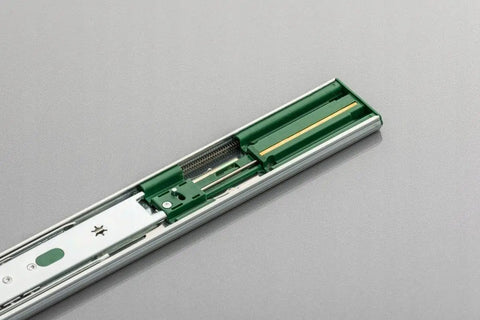 Drawer Runners H45 Versalite Plus Ball Guide With Damping Soft Close For Full Extension Drawers 400 To 600 mm High 40 Kg Load Capacity No Fuss Quick Install Smooth Operation And Long Lasting Rails, galvanised steel rail