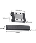 MGN9C Bearing Steel Carriage Block With Plastic Anti Fall Strip for 9mm Linear Motion Slide Rail Guide, dimensions shown