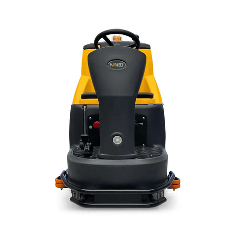 Front view of Beast Ride On Floor Scrubber For Large Spaces With A 45 Inch Cleaning Path Delivers About 70 000 Sq Ft Per Hour Dual Disc.