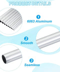 Two Pack 8Mm Aluminum Tube 6063 Seamless Round Tubing 300Mm Length For DIY Projects Model Building Crafts Industrial Furniture Frames Lightweight Durable Metal Pipe