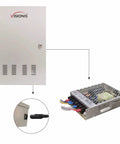 Four Door Pro Grade Access Control Panel With TCP IP Wiegand, controller board, power supply, and metal enclosure kit front view