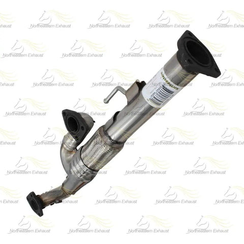 Exhaust Front Flex Pipe For Honda Pilot 2012 To 2015 3.5L Stainless Steel 409 Grade Replacement Part With Included Free Gaskets Hanger And Bolt Kit Easy Install Durable Automotive Exhaust Component displayed against a white background.