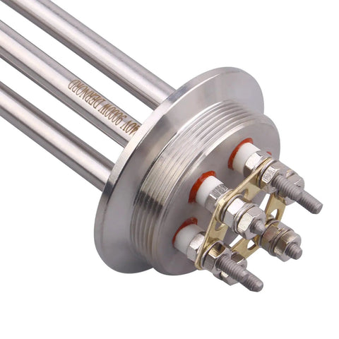 Close-up of 2 Inch Tri Clamp Immersion Water Heating Element U Type Boiler Heater 240V 9000W for Brewing and Homebrew Setups SUS304