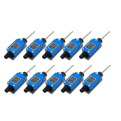 ME8166 Flexible Rod Coil Spring Actuator Momentary Limit Switch Set 10 Pieces One Color shown in lined arrangement