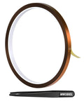 Pro Grade Heat Tape For Sublimation And Electronics Polyimide Tape 0.25 Inch X 100 Ft with ESD Tweezer, shown in packaging
