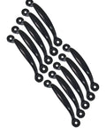 Steel Utility Grab Pull Surface Mount For Screen Door Drawer Access Panel Cabinet Lid Hatch Black 10 Pack Mounting Screws