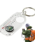 Rugged Portable Compass Keychain For Outdoors Go-To Direction Gear For Backpacking Hiking Camping And Travel Durable ABS Construction