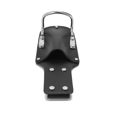 Rugged Leather Belt Holster With Steel Clip For Hammer, Pliers, Box Cutter And Utility Knife, Durable Pouch For Construction Carpentry Garden Work