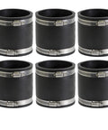 Flexible DWV Piping Coupling 3 Inch Black For Cast Iron Copper Plastic And Schedule 40 Steel, Leak Proof Rot Proof Sealed Connector For Non Pressure Drain Waste And Vent System, black rubber coupling with steel clamps