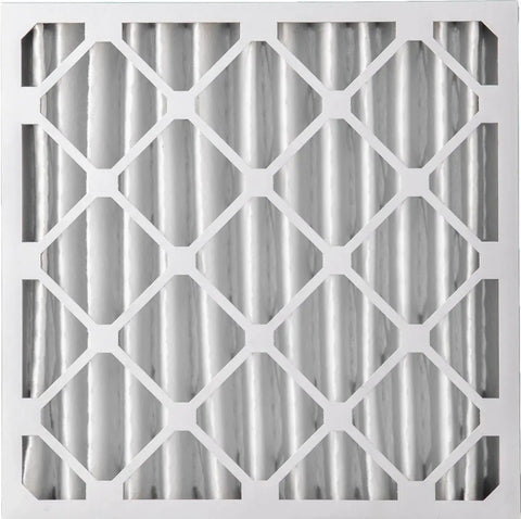Front view of 20x20x4 Inch Pleated MERV 12 Air Filter Twin Pack for Home HVAC Actual Size 19.5x19.5x3.63 dust capture filter