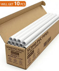 Box of 10 1 Inch PVC Pipe Furniture Grade Schedule 40 White 40 Inch Length for DIY Home and Garden Projects