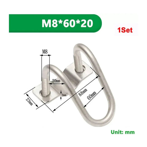 Top Shelf 304 Stainless Steel Double U Bolt Pipe Clamp Built Tough For Heavy Duty Pipeline Repairs And Aquaculture Connections With A Rock Solid Grip That Handles Wet Work Like A Champ