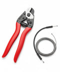 Beefy 8 Inch Wire Rope Cutter With Chrome Vanadium Steel Blade And Ergonomic PVC Handle, Lever Action Cable Cutter For Brake Cables, Clotheslines, Bike Cables, And More, Multi Function Cutting Pliers with coiled cable