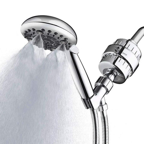 Shower Filter For Hard Water With Vitamin C That Kicks Chlorine, Fluoride, Heavy Metals And Rust For Softer Skin And Hair