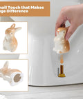 Darn Cute Ceramic Bunny Toilet Bolt Caps Universal Fit For Rusty Bolts Thick Base Hides Exposed Screws Heavy Duty Adhesive Pads Bathroom Glow Up installation near toilet bolts.