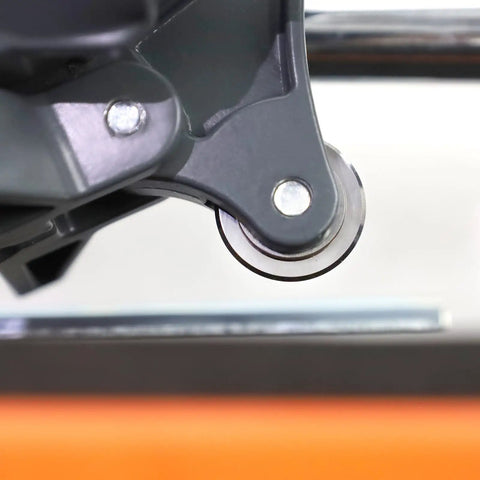 Close-up of cutting wheel on 25 Inch Manual Tile Cutter For Ceramic And Porcelain Tiles With Tungsten Carbide Cutting Wheel Removable