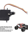 Premium Quality Five Wire RC Servo Motor Designed For 1 18 Scale Radio Controlled Cars with plastic casing and wires.