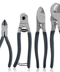 Heavy Duty Wire Cutters And Cable Shears Kit - Badass 4 Piece Tool Set With High Carbon Steel Diagonal Pliers displayed on white background.