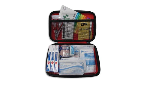 Porsche Car First Aid Kit With Hard Ballistic Nylon Case, OEM Quality Medical Supplies, Glove Box Friendly Fit For Most Porsches