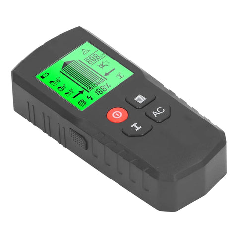 FTVOGUE Stud Finder with LCD Display, 5 in 1 Wall Scanner for Wood Metal showing a black device with green LCD.