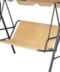 Beige 2/3 Seater Patio Porch Swing Seat Cover Heavy Duty 900D Oxford Waterproof Fabric Cushions Replacement For Outdoor Garden Swings