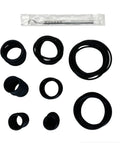 All In One Heavy Duty SAE Hydraulic O Ring Flange Kit With 80 Buna 90 O Rings For Code 61 And Code 62 High Pressure Seals Sized From One Half Inch To Two And One Half Inch Includes Eight SAE Sizes From Eight Through Thirty Two displayed with seals and tool