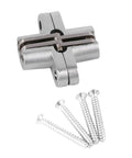 Hidden Zinc Alloy Cross Hinge Set For Seamless 180 Degree Door Swing Built To Last Cabinet Hinges For Modern Homes Rust Resistant Build