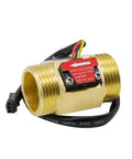 Brass Hall Flow Sensor Water Flowmeter with Pulse Output for one half inch, three quarter inch, and one inch NPT fittings