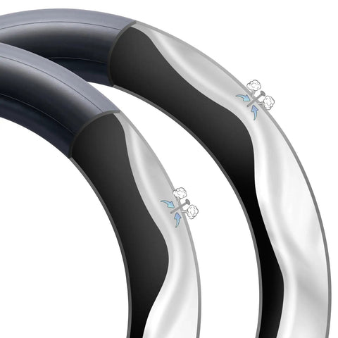 Cross-section of Two Pack 27.5 Inch Self Sealing Bicycle Inner Tubes With AV32mm Schrader Valve Puncture Resistant Fit 27.5x2.5 To 3.0