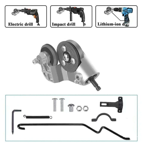 Beast Drill Nibbler Sheet Metal Cutter Attachment with accessories and compatibility with electric, impact, and lithium-ion drills