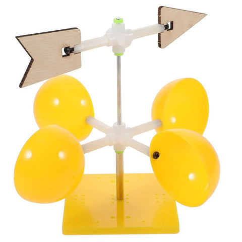 Weather Vane Educational Kit With Wind Indicator For Classroom Science Projects Durable Plastic Wind Tool With Yellow Cups