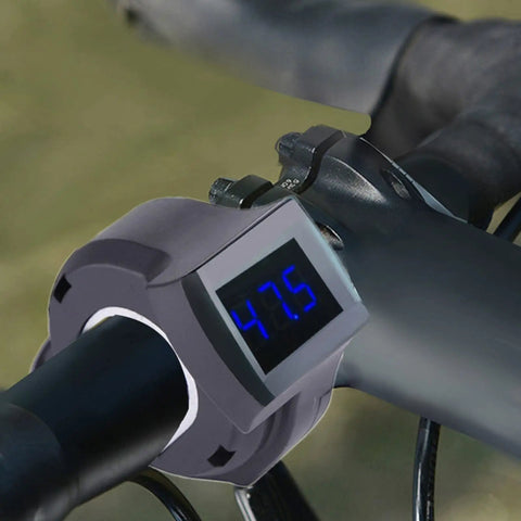 Electric Bike LCD Voltage Display Meter For Scooters And E Bikes Digital Battery Voltmeter With Real Time Readout Lightweight Plastic Shell Easy Install Wide Vehicle Compatibility