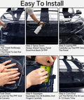 Easy installation steps for Premium 8.5 Mil TPU Paint Protection Film Precut Rear Bumper Guard For Tesla Cybertruck 2025 And 2026.