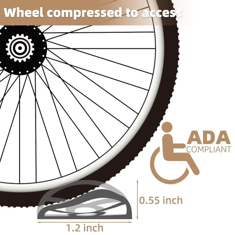 Slick Nifty 39 Inch Black Shower Threshold Water Dam Stopper showing ADA compliant dimensions for easy wheelchair access.