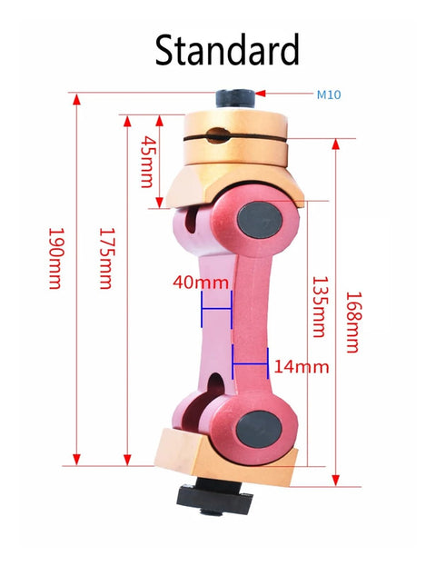 Universal Adjustable CNC Mill Workpiece Stop Positioner And Lathe Locator Tool dimensions and design detail with measurements.