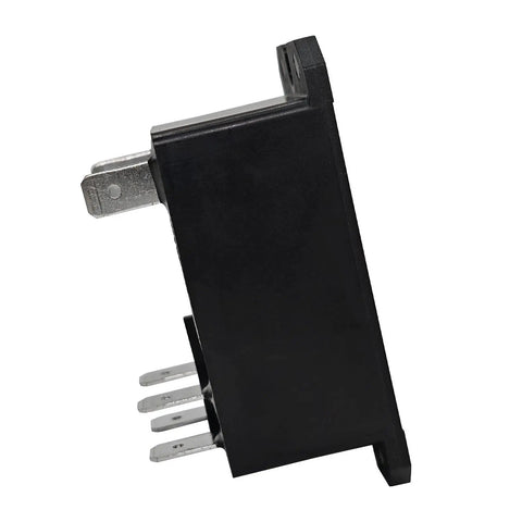 Side view of a Beefy Heavy Duty 12V DC Relay With 30A Power DPST NO 2 Form A Chassis Mount for industrial control panels.