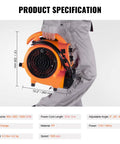 Beast Mode Air Mover Carpet Dryer 0.25 HP 1000 CFM Portable Floor Blower with 4 angles and time function held by person