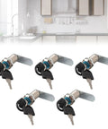 5 Set 30mm Cabinet Cam Locks Beefy Zinc Alloy Tubular Security Locks For RV Storage Drawers Mailboxes Tool Boxes Includes 2 Keys Each Rustproof And Easy To Install