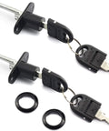 Top Shelf Heavy Duty Black Metal Locks For Desk And Cabinet Keyed Alike Set Comes With Two Durable Steel Keys Bulldog Tough 16Mm with keys and washers.