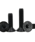 Hex Socket Screws Nuts Kit Flat Head Set In Black Carbon Steel, M2 Through M6, DIN7991 Threads, Grade 10.9, Countersunk Socket Cap Bolts And Nuts, 4mm To 30mm Lengths, Ultra Strong Hardware For DIY Projects, black countersunk screws