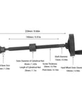 Professional Grade Steel Top Shelf Heavy Duty Workbench Vise Screw Featuring Rock Solid Self Locking Grip And Dead Simple 100Mm Handwheel For Woodworking Shop Garage Fixtures 220Mm dimensions labeled with measurements.