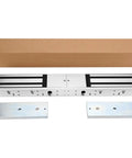 Tough As Nails 1200 Lbs Double Door Electromagnetic Lock With 12V Fail Safe NC Mode And Stainless Steel Housing components including mounting plates.