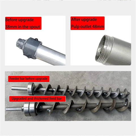 Comparison of upgraded features on Large Size Auger Mortar Grout Gun with 9 Nozzles Pro Grade Caulking Tool.