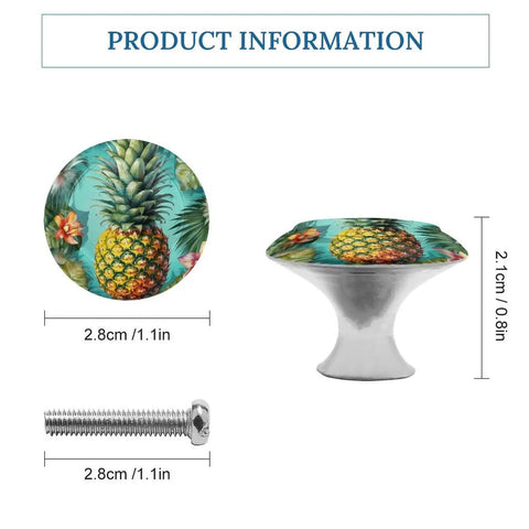 2 Pack 1 Point 1 Inch Round Pineapple Cabinet Knobs And Drawer Pulls Snazzy Stainless Steel Aluminum Alloy Hardware Includes Screws For Kitchen Dresser Bathroom Cupboard Closet Furniture, pineapple knob with screw
