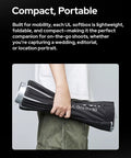 Professional Grade 23.6 Inch Octa Softbox With Bowens Mount being held, compact and portable design for on-the-go shoots.
