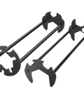 Two Pack 4 In 1 Sink Wrenches Carbon Steel Outer Hex Nut Wrenches durable black tool set for easy DIY plumbing repairs