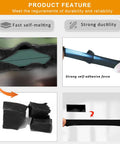 Collage of Two Rolls Self Fusing Silicone Tape 1 Inch By 10 Feet Black Weatherproof Pipe Repair Tape showing features