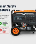 Image of 8000 Watt Gas Or Propane Dual Fuel Portable Generator With Electric Start For Home Backup And RV Use
