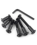 Black M6 Hex Drive Socket Cap Bolts Kit For DIY Furniture Fixes 30 Piece Set With Binding Post Screws Socket Caps And Connecting Bolts