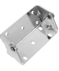 Heavy Duty Steel U Shaped Mounting Braces For Commercial Ovens And Cabinetry, silver zinc plated, industrial hinge design.